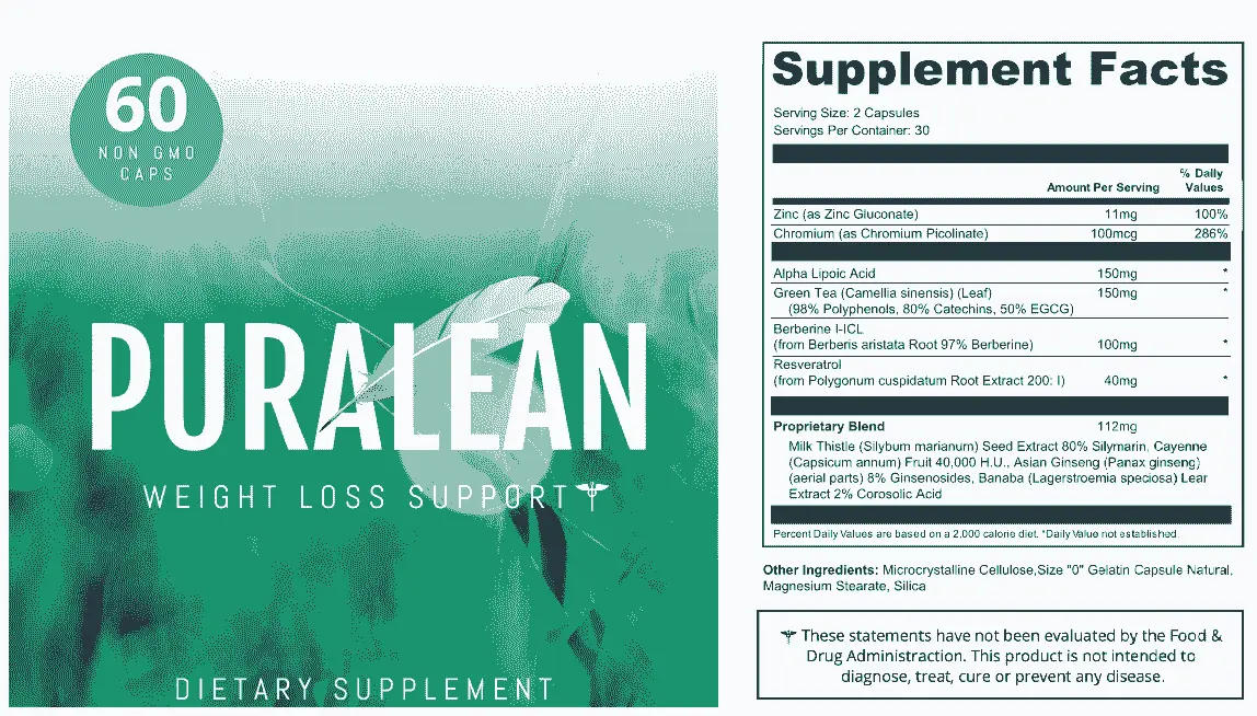 puralean supplement facts